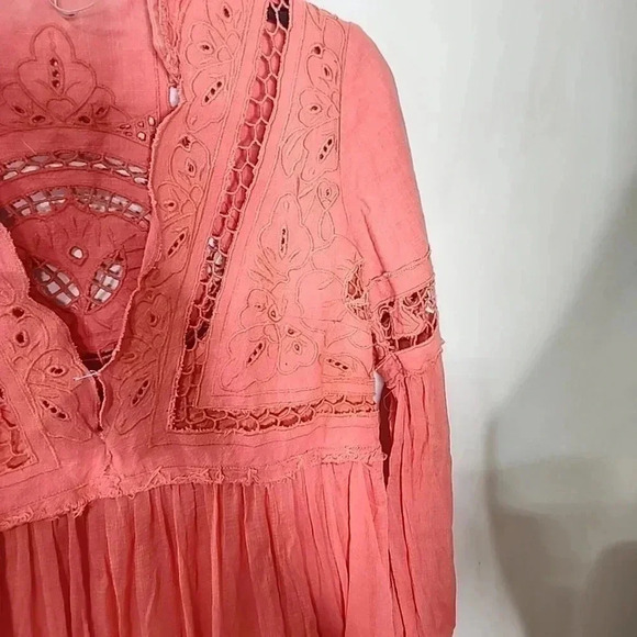 Free People Coral in Dreamland dress. Size 4 - Picture 10 of 13